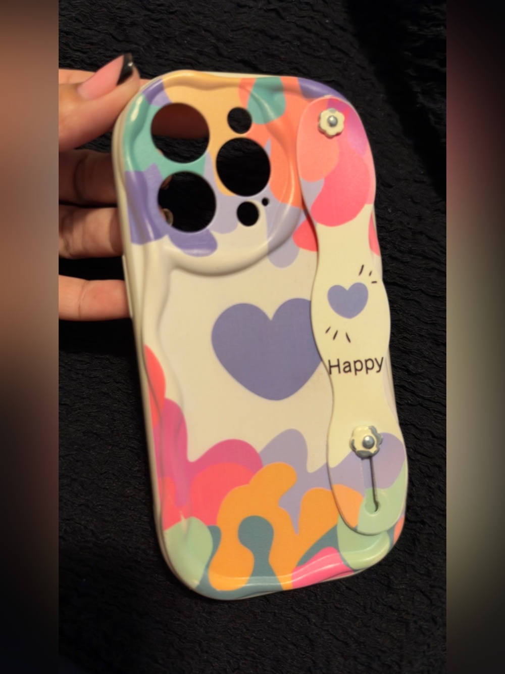 Happy Pastel Heart Phone Case - Multicolor